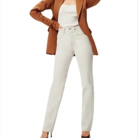 _ NEW w/tags GOOD AMERICAN Good '90s Icon high waist straight leg jeans - 6 - Picture 3 of 16